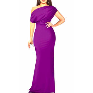 NEW Elegant Sleeveless Off Shoulder Bodycon Long Formal Dress M